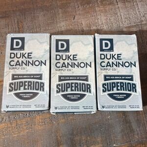 Duke Cannon Big Ass Brick Of Soap Superior 10 oz Fresh Water & Neroli SET THREE